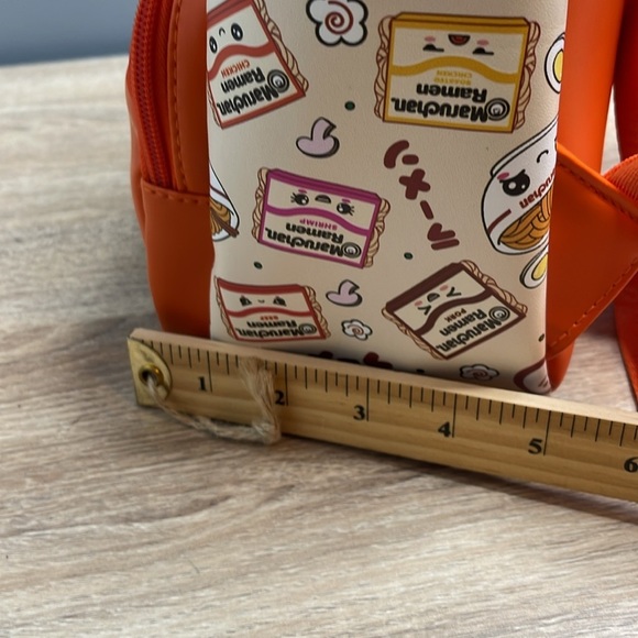 Maruchan Ramen Noodle Soup Mini Backpack Mad Engine NWT Orange Cream Print Zip - Picture 9 of 12